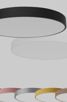 Round LED Ceiling Lights in Various Colors and Designs